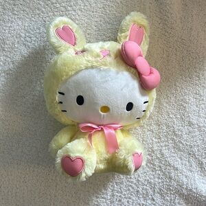Yellow Easter bunny Hello Kitty plush